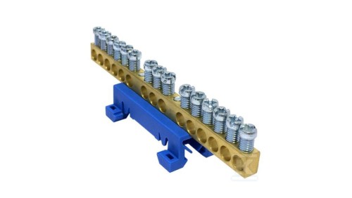 Listwa zaciskowa neutralna N15 kolor niebieski 15x16mm MAD0015N33