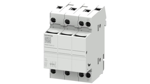 Podstawa bezpiecznikowa do wkładek cylindrycznych 1038 mm 32A 3P+N 3NW7063-2