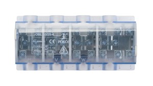Odgałęźnik instalacyjny 4P OBL 35/25-4 4x35mm2/10x25mm2 szaro-niebieski A13-6248