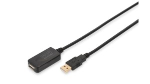 DIGITUS Kabel przedłużacz aktywny USB 2.0 A (wtyk / gniazdo) czarny 5m ze wzmacniaczem