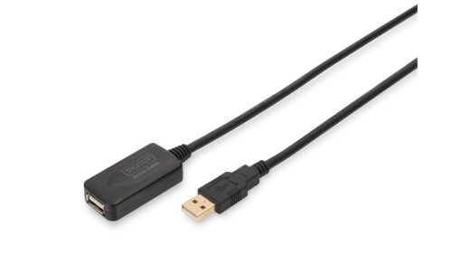 DIGITUS Kabel przedłużacz aktywny USB 2.0 A (wtyk / gniazdo) czarny 5m ze wzmacniaczem
