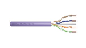 Kabel instalacyjny DIGITUS kat.6, U/UTP, B2ca, AWG 23/1, LSOH, 100m, fioletowy DK-1616-VH-1