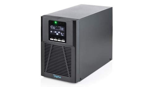 Zasilacz awaryjny UPS Online Tower 19 LCD 1000VA/1000W 2x12V/9Ah 4xC13 1xC14 USB RS232 RJ45 GŁ.293mm DN-170130