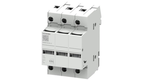 Podstawa bezpiecznikowa do wkładek cylindrycznych 1038 mm 32A 3P z diodą LED 3NW7034-2
