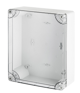 INDUSTRIAL Puszka hermetyczna n/t 340x270x106mm IP65 szara, pokrywa transparentna 2725-01