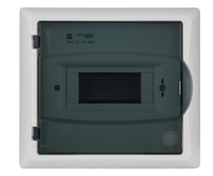 Rozdzielnica modułowa 1x6 p/t ECONOMIC BOX RP 1/6 drzwi transparentne (N+PE) IP40 2511-01