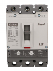 Wyłącznik kompaktowy LS Electric 3polowy In=160A wyzwalacz ATU 0105025800 TS160N ATU 160A 3P