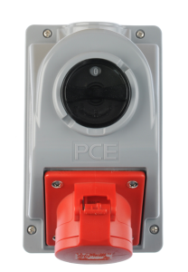 Gniazdo stałe z wyłącznikiem 0-1 16A 5P 400V IP44 COMBO-POL 96061540W