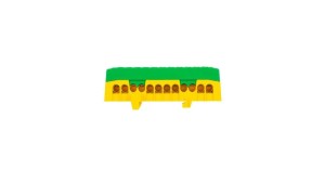 Listwa zaciskowa przewodu ochronnego 2X16mm2 do montażu na szynie DIN35 690V 63A zielony 0927-01