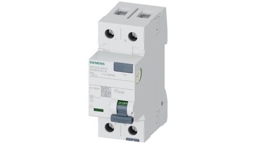 Wyłącznik różnicowoprądowy SENTRON 1+N-bieg. 25A 30mA Typ A 400V 2mod 5SV3312-6KK12