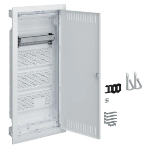Rozdzielnica modułowa 4x12 podtynkowa z płytą montażową i 3 x gniazdem 230V VOLTA VU48NWP