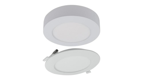 Oprawa sufitowa Downlight okrągły CCT natynk/podtynk 2w1 12W 1100lm zmienna barwa 3000/4000/6500K biały IP20 EC61080