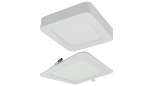 Oprawa sufitowa Downlight kwadrat CCT natynk/podtynk 2w1 24W 2200lm zmienna barwa 3000/4000/6500K biały IP20 EC61086