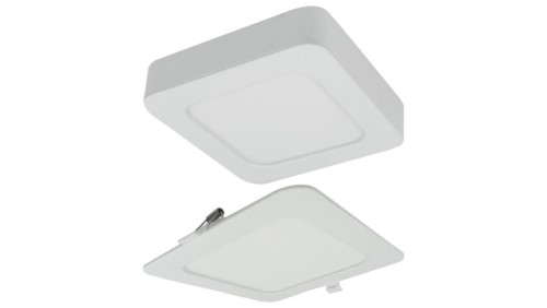 Oprawa sufitowa Downlight kwadrat CCT natynk/podtynk 2w1 24W 2200lm zmienna barwa 3000/4000/6500K biały IP20 EC61086