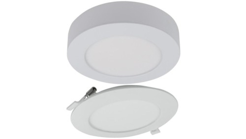 Oprawa sufitowa Downlight okrągły CCT natynk/podtynk 2w1 24W 2200lm zmienna barwa 3000/4000/6500K biały IP20 EC61082
