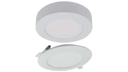 Oprawa sufitowa Downlight okrągły CCT natynk/podtynk 2w1 18W 1650lm zmienna barwa 3000/4000/6500K biały IP20 EC61081