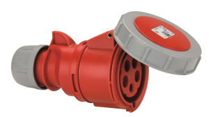 Gniazdo przenośne 32A 5P 400V czerwone IP67 SHARK 2252-6