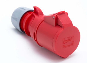 Gniazdo przenośne 32A 4P 400V czerwone IP44 SHARK 224-6