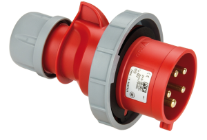 Wtyczka przenośna (zwrotnica faz) 32A 5P 400V czerwona IP67 SHARK 70252-6