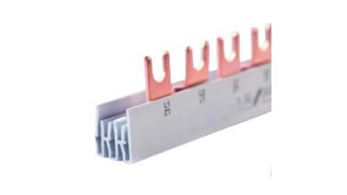 Szyna łączeniowa widełkowa MCB, 2-polowa, przekrój 16 mm, typ L, długość 56 modułów MEF25616A00
