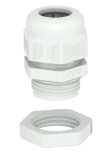 Dławik kablowy z przeciwnakrętką PG11 PA jasnoszary RAL 7035 V-TEC PG11+ LGR 2024659