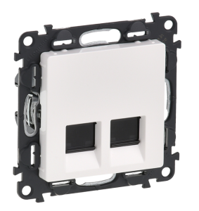 VALENA LIFE Gniazdo komputerowe 2xRJ45 kat.6 STP białe