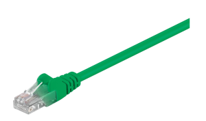 Kabel krosowy patchcord U/UTP kat.5e CCA zielony 1m 68343