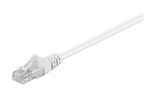 Kabel krosowy patchcord U/UTP kat.5e CCA biały 5m 68508