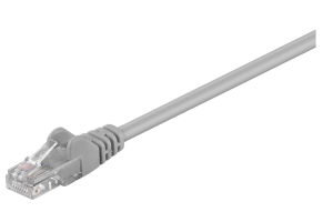 Kabel krosowy patchcord U/UTP kat.5e CCA szary 1m 68342