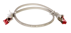 Kabel krosowy patchcord S/FTP (PiMF) kat.6 LSZH szary 0,5m 50885
