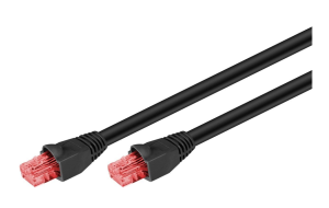 Kabel krosowy outdoor patchcord U/UTP kat.6 CU czarny 20m 55434