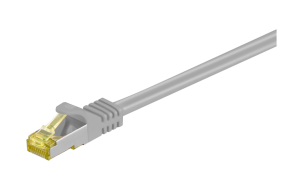 Kabel krosowy patchcord S/FTP (PiMF) kat.6A LSZH szary 3m 91612