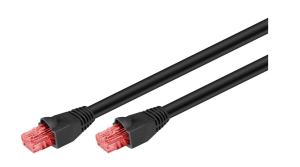 Kabel krosowy outdoor patchcord U/UTP kat.6 CU czarny 15m 55433