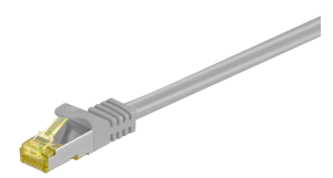 Kabel krosowy patchcord S/FTP (PiMF) kat.6A LSZH szary 1,5m 91594