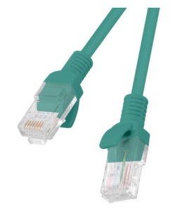 Kabel krosowy patchcord U/UTP kat.5e 1m zielony PCU5-10CC-0100-G