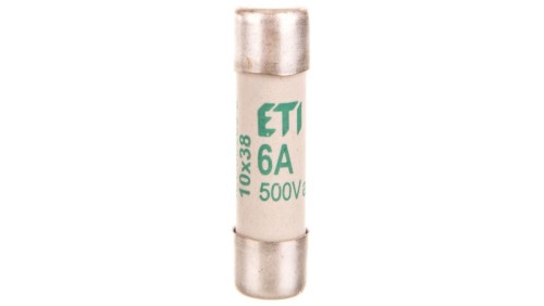 Wkładka bezpiecznikowa cylindryczna 10x38mm 6A aM 500V CH10 002621005