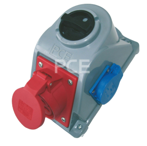 Gniazdo stałe z wyłącznikiem L-0-P 32A 5P 400V + 2P+Z 230V IP44 COMBOPOL PCE 960625411W