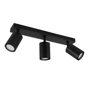 Kinkiet łazienkowy czarny IP44 ruchomy TENOR GU10 3x20W Ideus 04073