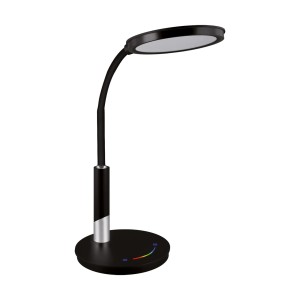 Lampka biurkowa LED 9W z regulacją światła i włącznikiem dotykowym czarna SAMUEL Ideus 04174