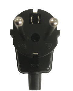 Wtyczka kątowa 2P+Z Uni-Schuko 250V 16A czarna W-10 31-12201.07 SI Powstaniec