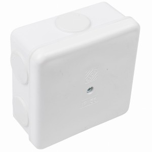 Puszka instalacyjna natynkowa z dławnicami 80x 80x 38mm bez zacisków IP56 biała PON 56 BZL Elda Schneider PON568080BZL