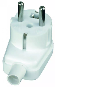 Wtyczka kątowa 2P+Z Uni-Schuko 250V 16A biała W-10 SI Powstaniec 31-12201.01