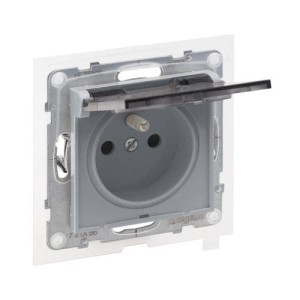 Gniazdo pojedyncze alu 2P+Z 16 A 250V zaciski automatyczne Suno LEGRAND 721386
