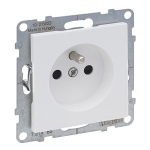 Gniazdo pojedyncze białe  2P+Z 16 A 250V zaciski śrubowe  Suno LEGRAND 721185