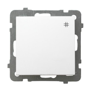 As biały p/t łącznik krzyżowy bez ramki