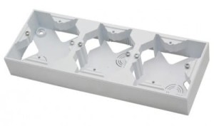 As biały n/t puszka instalacyjna potrójna