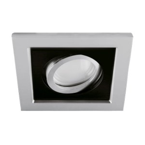 Sufitowa oprawa punktowa czarna srebrna 20W GU10 IP20 BORYS Ideus 03139