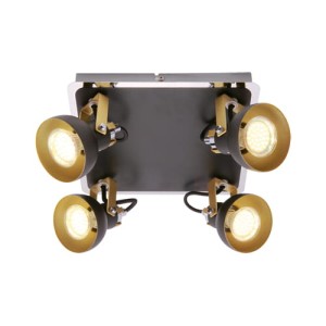 Kinkiet czarny ruchomy dekoracyjny MARIO GU10 4x35W IP20 Ideus 03045