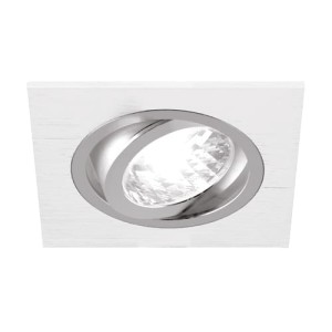 Sufitowa oprawa punktowa biała chrom D 50W GU10 IP20 ALUM Ideus 03217