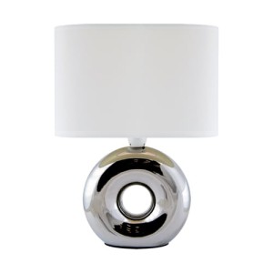 Lampka stołowa chrom biała 25W GOLF E14 Ideus 03544